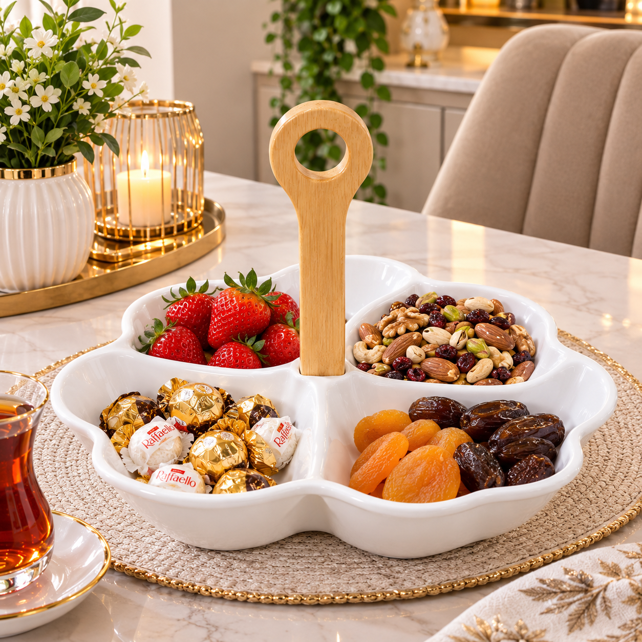 آجیل خوری سرامیکی قلبی